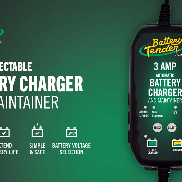 Power Tender® 3 Amp 12V/6V Battery Charger and Maintainer