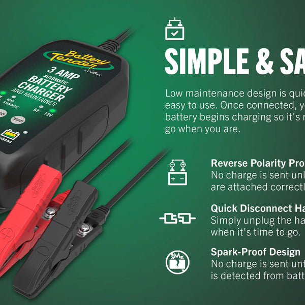 Power Tender® 3 Amp 12V/6V Battery Charger and Maintainer
