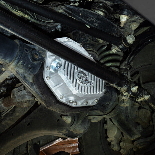 aFe POWER Street Series Front Diff Cover Raw w/ Machined Fins Ford F-250/350 23-26(Dana M235)