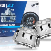 14pc Front & Rear Drilled Slotted Rotors Calipers Ceramic Brake Pads Kit