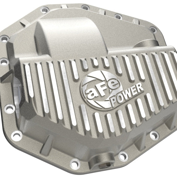 aFe POWER Street Series Front Diff Cover Raw w/ Machined Fins Ford F-250/350 23-26(Dana M235)
