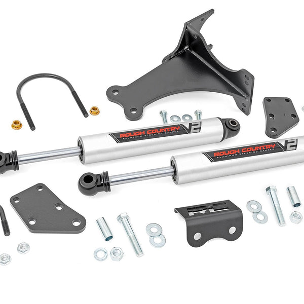 V2 Steering Stabilizer | Dual | 2-8 Inch Lift | Ford F-250/F-350 Super Duty (05-26)