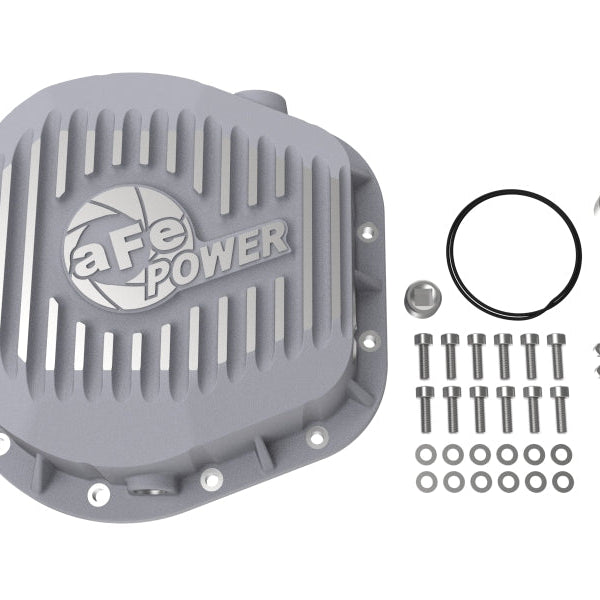 afe Rear Differential Cover (Raw; Street Series); Ford Diesel Trucks 86-13 V8 (td)