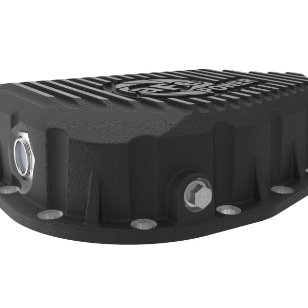 aFe POWER Pro Series Rear Diff Cover Black w/ Machined Fins Ford F-250/350 23-26 (Sterling 11.6)
