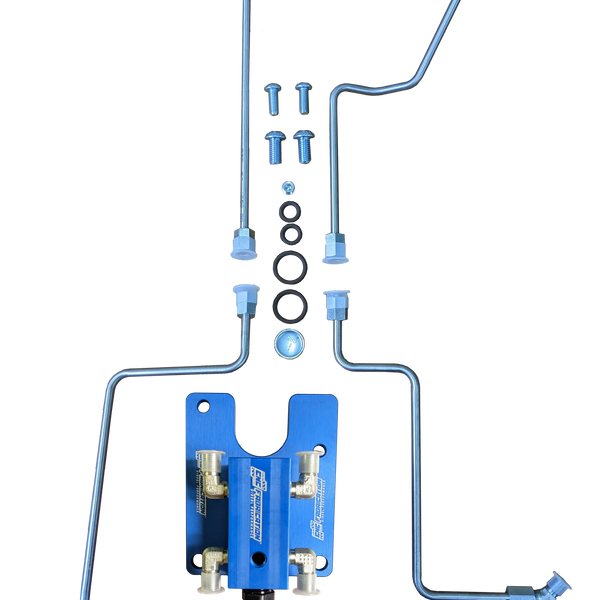 99.5-03 7.3L CNC Fab 4-Line Feed Valley Mount Fuel Line Kit