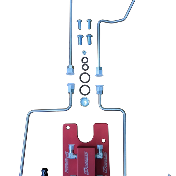 99.5-03 7.3L CNC Fab 4-Line Feed Valley Mount Fuel Line Kit