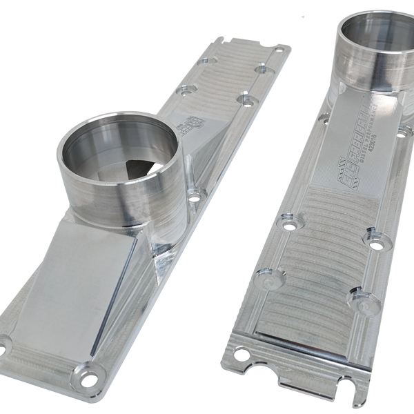 94.5-95 7.3L CNC Fab 3 Inch 8 Bolt Billet Intake Plenums