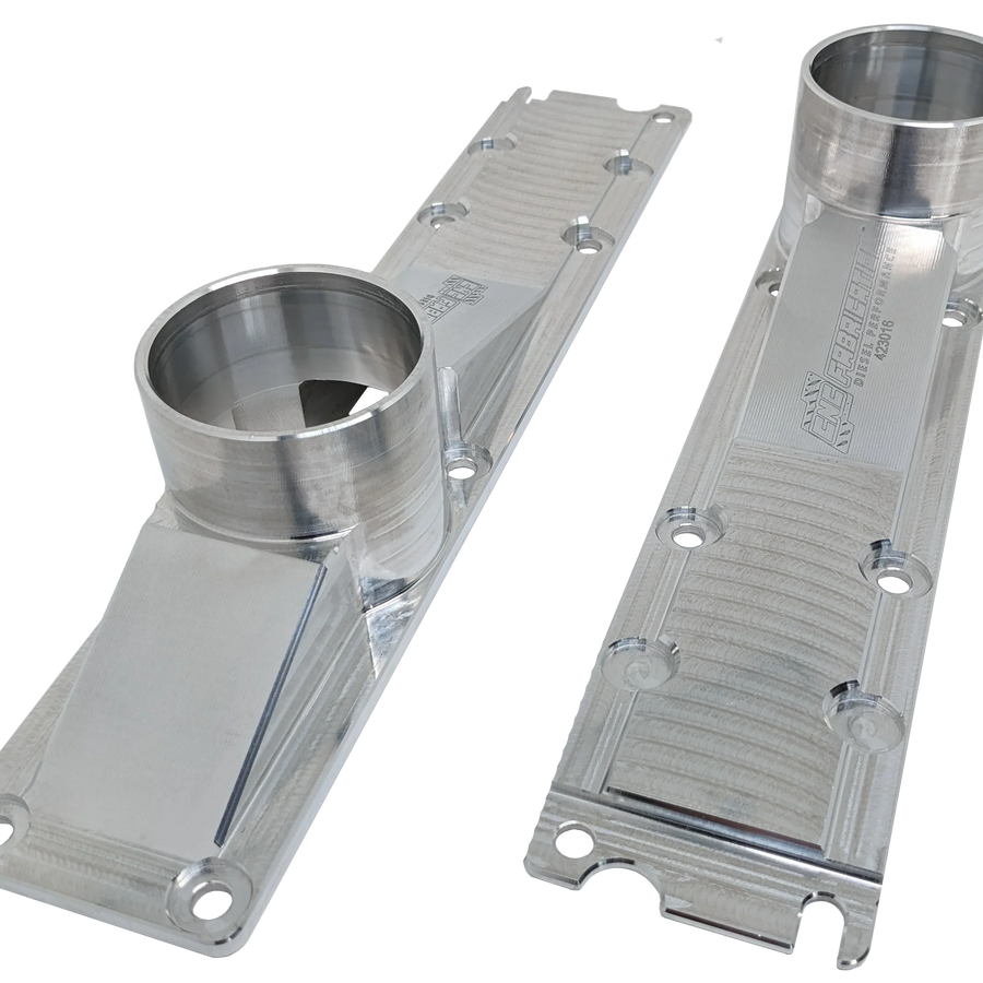 94.5-95 7.3L CNC Fab 3 Inch 8 Bolt Billet Intake Plenums