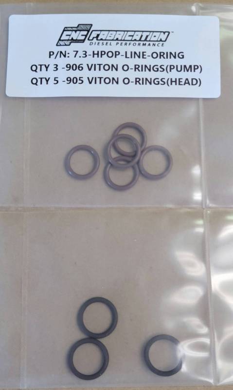 94.5-03 7.3L CNC Fabrication Oring Kit For Hpop Fittings
