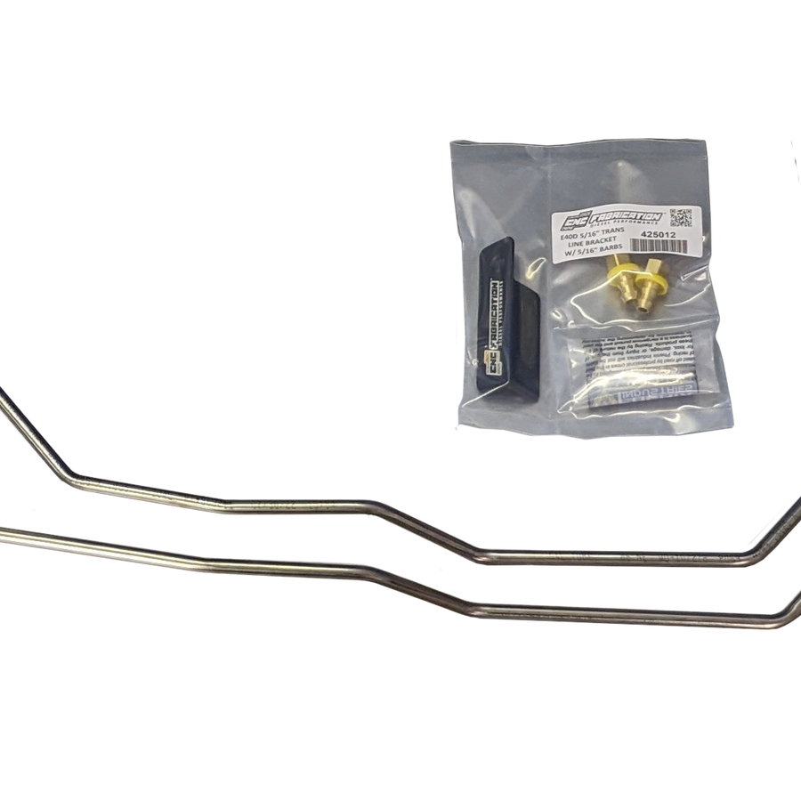 94.5-97 7.3L CNC Fab E4OD Transmission Cooler Stainless Line Kit - 425005