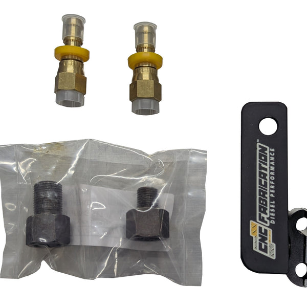 94.5-97 7.3L CNC Fab E4OD 3/8 Dia. Stainless Transmission Cooler Line Kit w/ 1/2 barbs - 425016