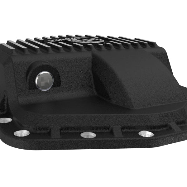 aFe POWER Pro Series Front Diff Cover Black w/ Machined Fins Ford F-250/350 23-26 (Dana M235)