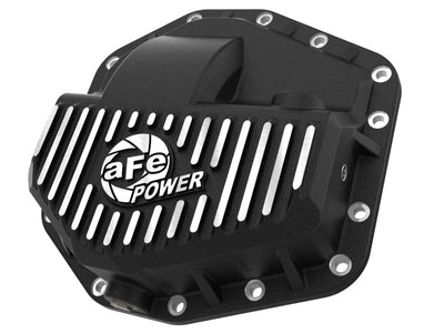 aFe POWER Pro Series Front Diff Cover Black w/ Machined Fins Ford F-250/350 23-26 (Dana M235)