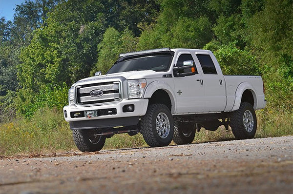 Ford 54 Inch Curved LED Light Bar Upper Windshield Mounts 99-16 F-250/F-350 Super Duty Rough Country