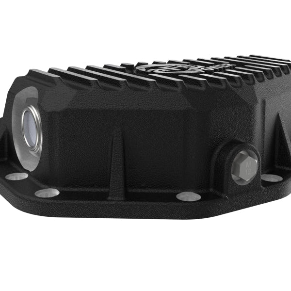 aFe POWER Pro Series Front Diff Cover Black w/ Machined Fins Ford F-250/350 23-26 (Dana M235)