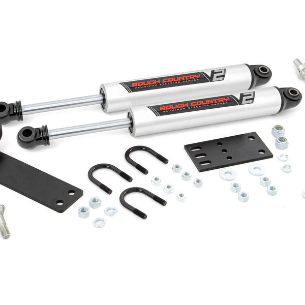 V2 Steering Stabilizer Dual 00-05 Ford Excursion/99-04 Super Duty Rough Country