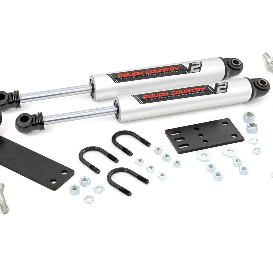 V2 Steering Stabilizer Dual 00-05 Ford Excursion/99-04 Super Duty Rough Country