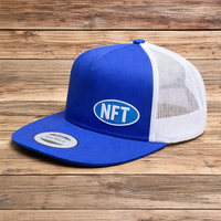 NFT Trucker Hat – Blue/White (Lower Right Logo)