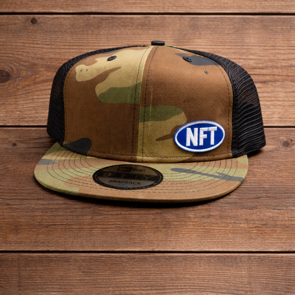 NFT Camo Trucker Hat – Multicam | Lower Right Logo