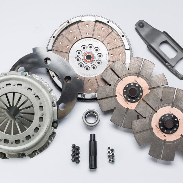 South Bend Clutch 94-98 Ford 7.3L Powerstroke ZF-5 SFI Comp Dual Disc Clutch Kit w/ Flywheel