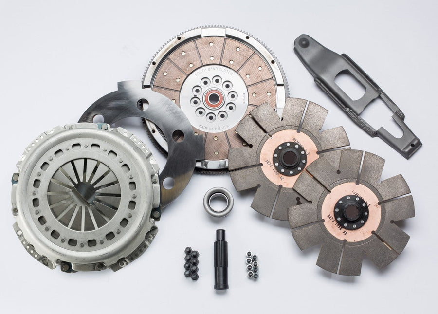 South Bend Clutch 94-98 Ford 7.3L Powerstroke ZF-5 SFI Comp Dual Disc Clutch Kit w/ Flywheel