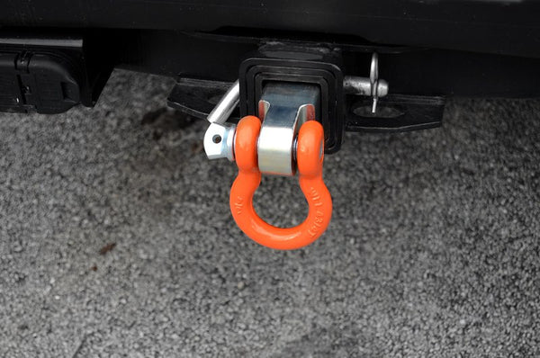 Schumacher D-Ring Mount – 11,000 lb Capacity, Zinc-Coated with Orange D-Ring