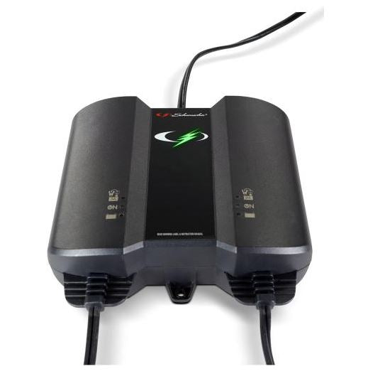 Schumacher Electric Two-Bank Battery Charger and Maintainer, SC1410, 3-in-1, Fully Automatic, Charges Simultaneously, 2 Amps Per Bank, 6 Volt, 12 Volt, for Car, SUV, Truck, and Marine Batteries