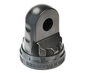 Mile Marker Winch Cable Shackle Mount – Fits 5/16" Rope & 3/8" Cable, Black Rubber, For Jeep/Truck/SUV