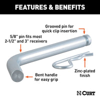 CURT 21507 Heavy-Duty Hitch Pin W/Groove W/2.5