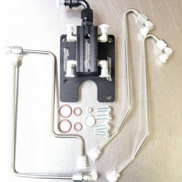 CNC Fabrication 94.5-97 7.3L 4-Line Feed Fuel Line Kit - CNC-7.3-OBS-4LFFBD