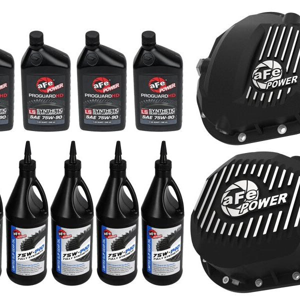 aFe Power Front/Rear Diff Cover Kit w/ Oil 99-16 Ford F-250/F-350 V8 (Dana 60/Super 60 & Sterling)