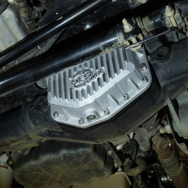 aFe POWER Street Series Front Diff Cover Raw w/ Machined Fins Ford F-250/350 23-26(Dana M235)